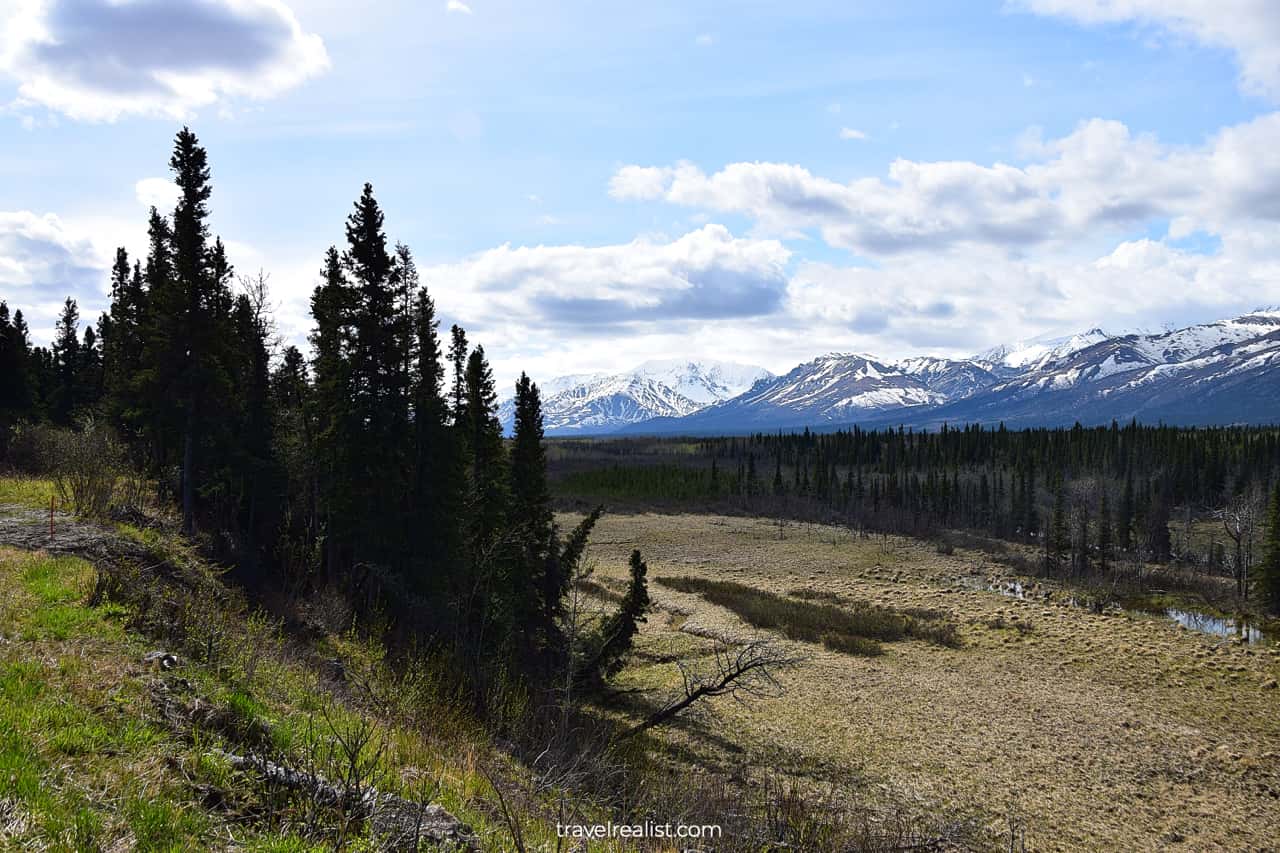 Alaskan landscapes near Richardson Highway in Alaska, US