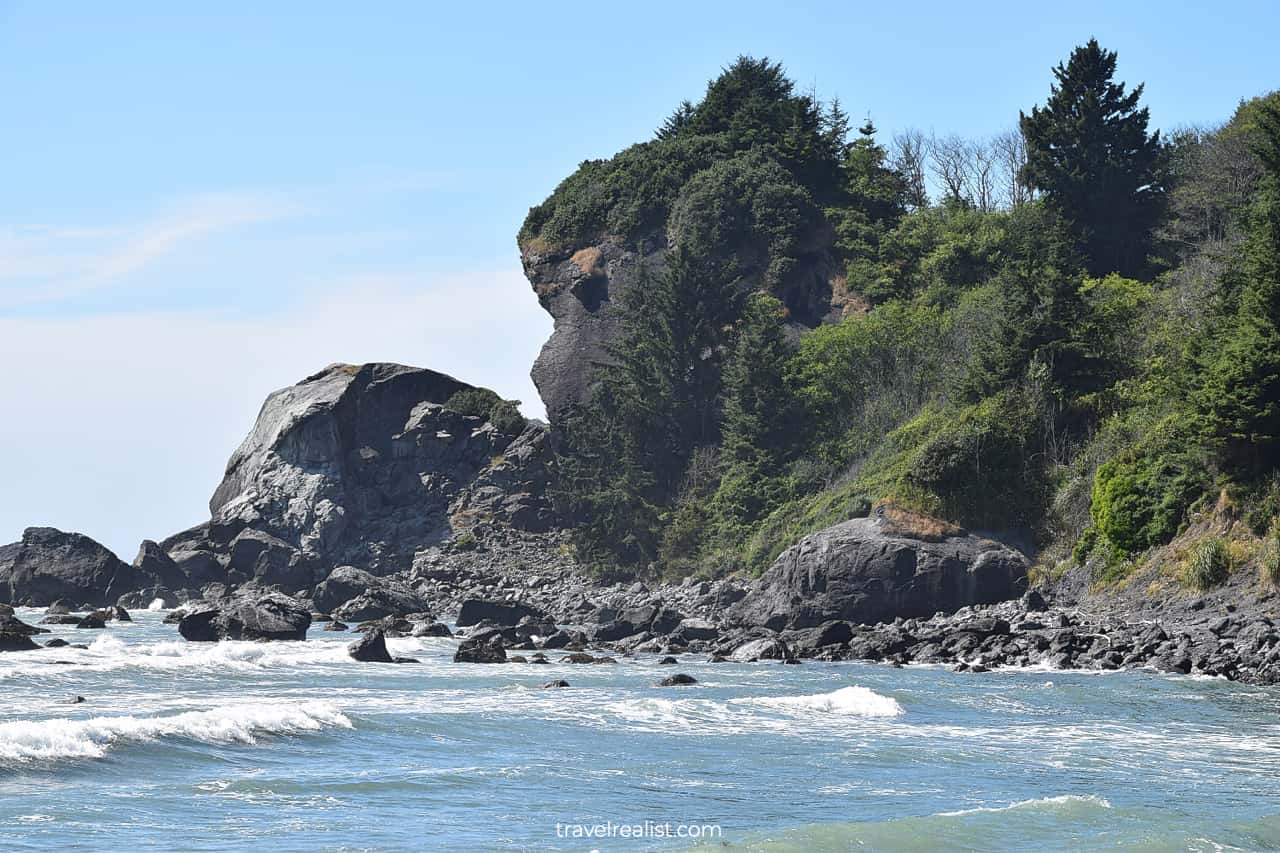 Cliffs at Wilson Creek Overlook in Redwood National Park, California, US