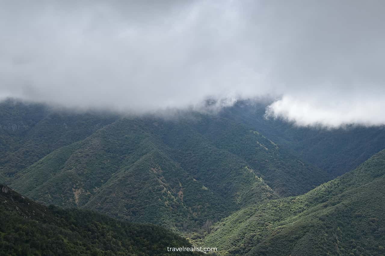 Clouds at Foothills in Sequoia National Park, California, US