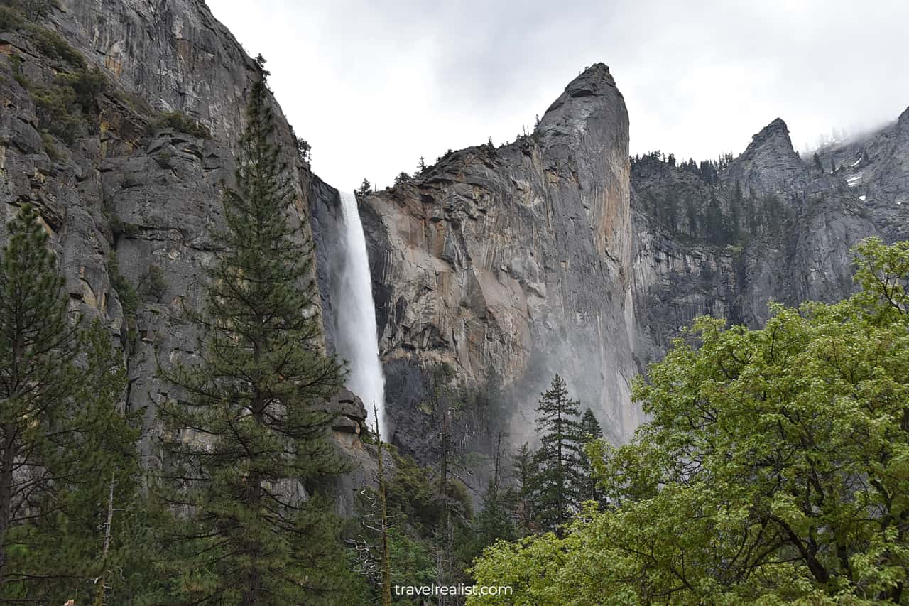 Bridalveil Fall in Yosemite National Park, California, US