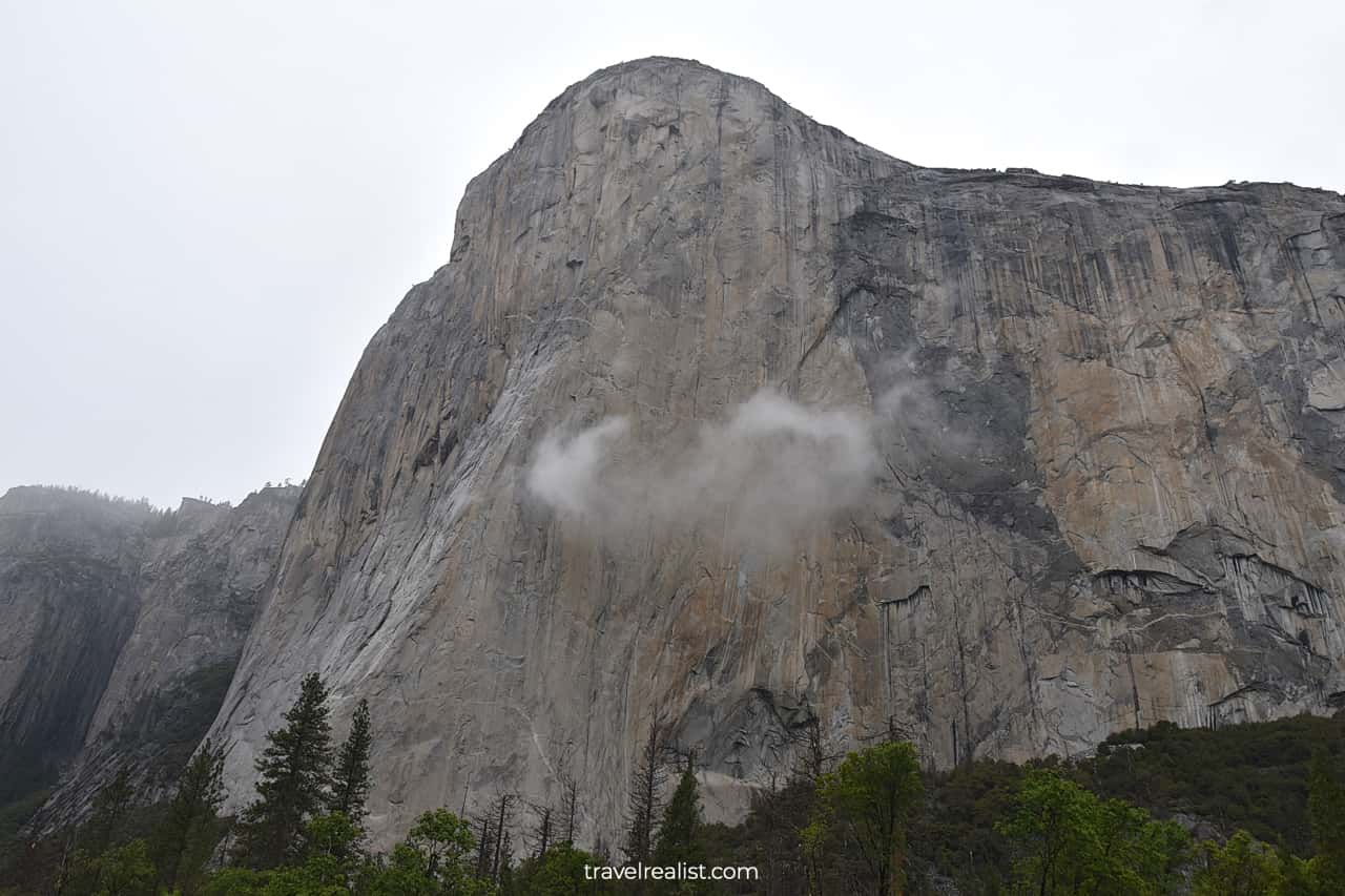El Capitan and cloud in Yosemite National Park, California, US