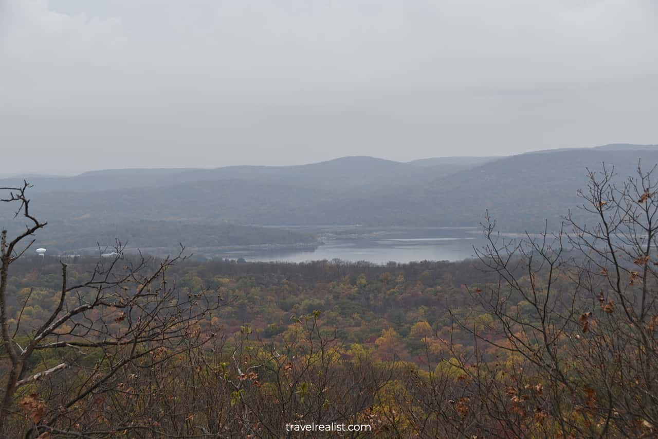 Wanaque Reservoir views in Ramapo Mountain State Forest, New Jersey, US