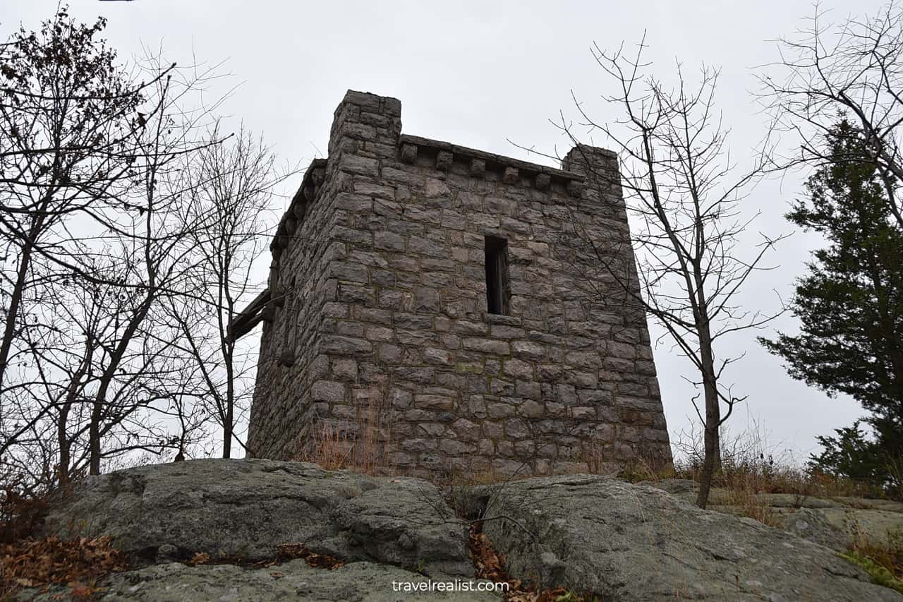 Ramapo Water Tower Ruins in Ramapo Mountain State Forest, New Jersey, US
