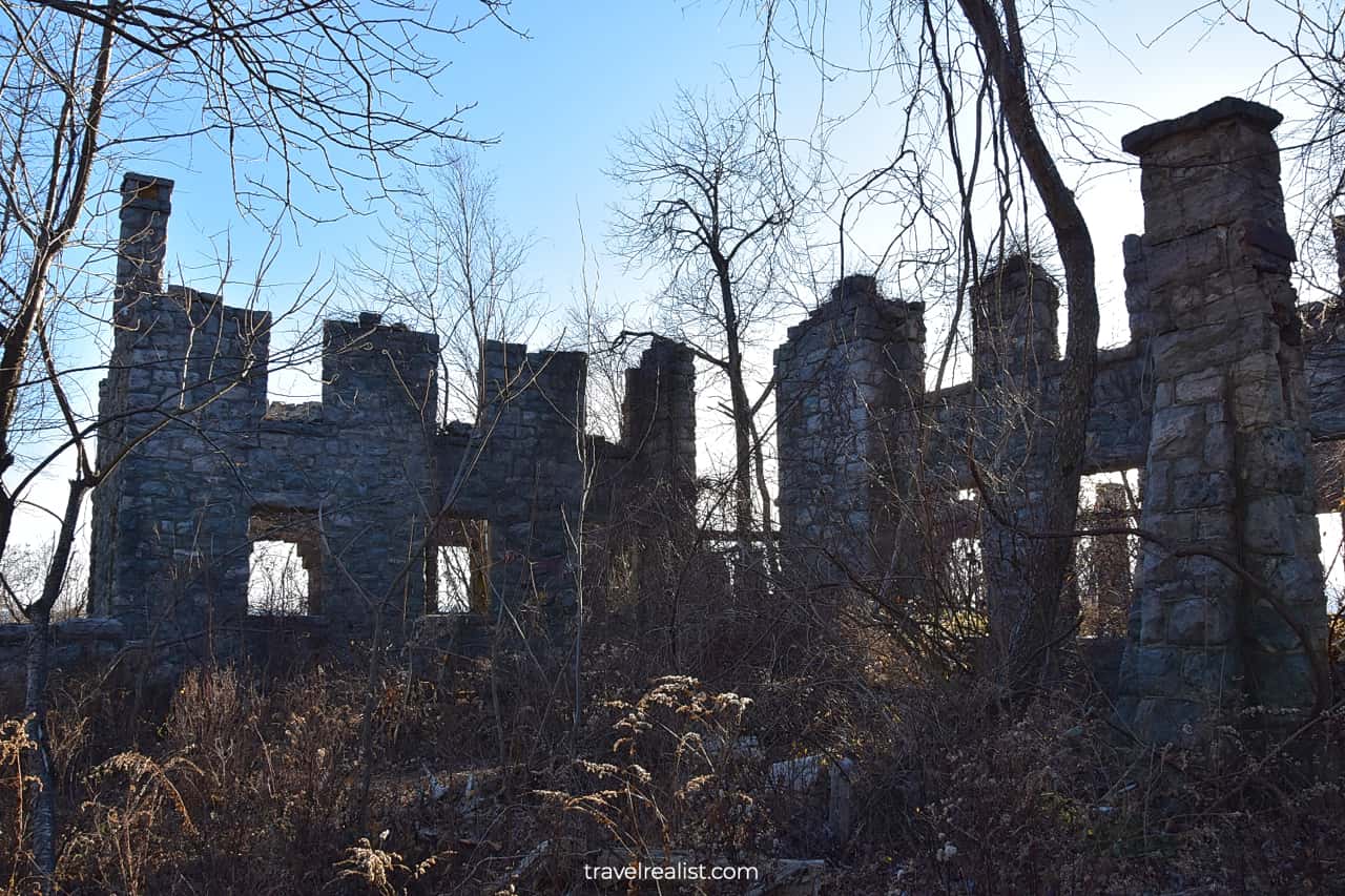 Van Slyke Castle ruins in Ramapo Mountain State Forest, New Jersey, US