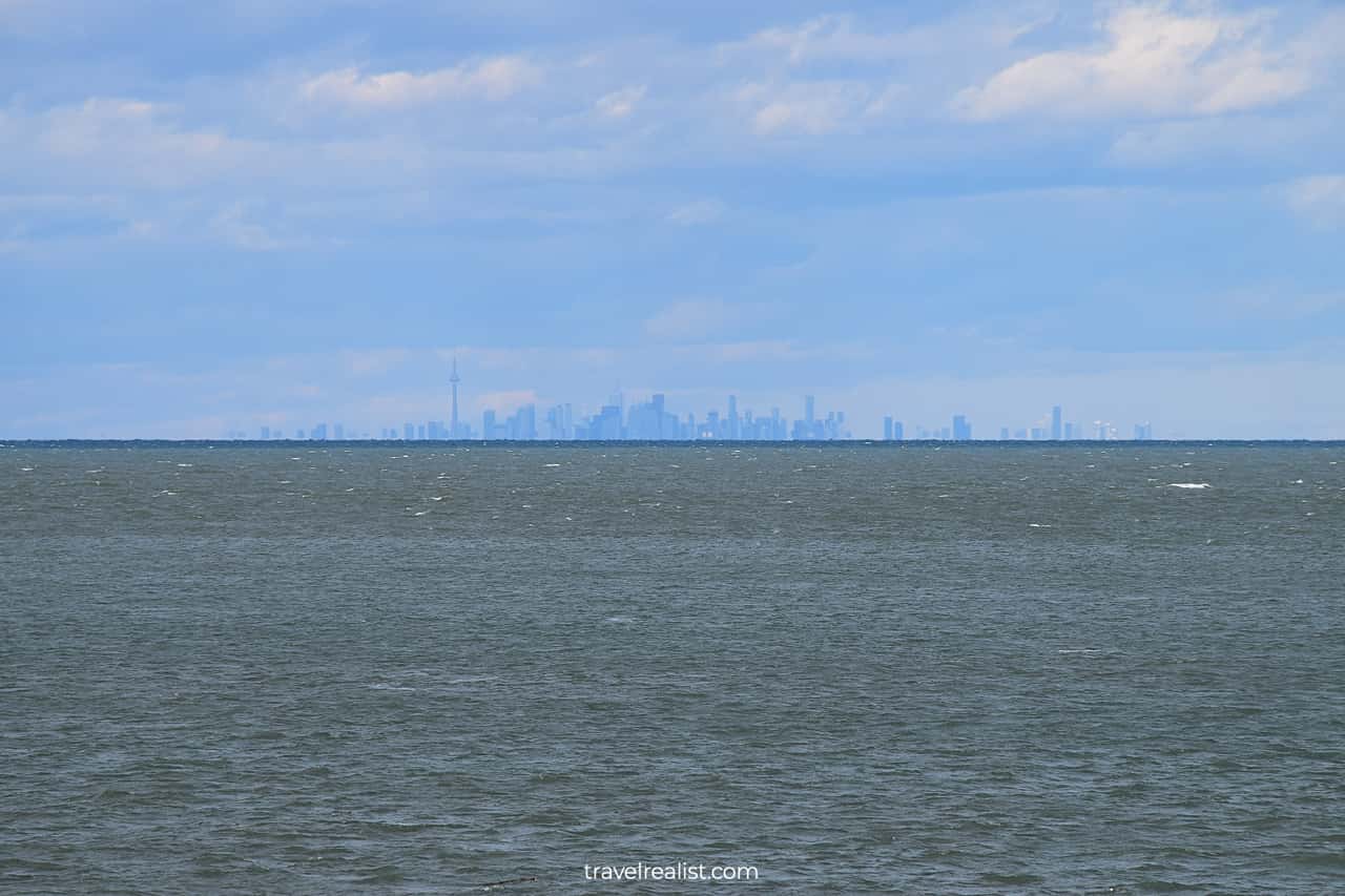 Toronto Skyline views from Fort Niagara State Park, New York, US