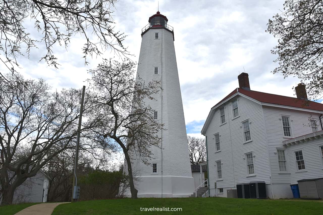 Sandy Hook Lighthouse in Gateway National Recreation Area Sandy Hook Unit, New Jersey, US