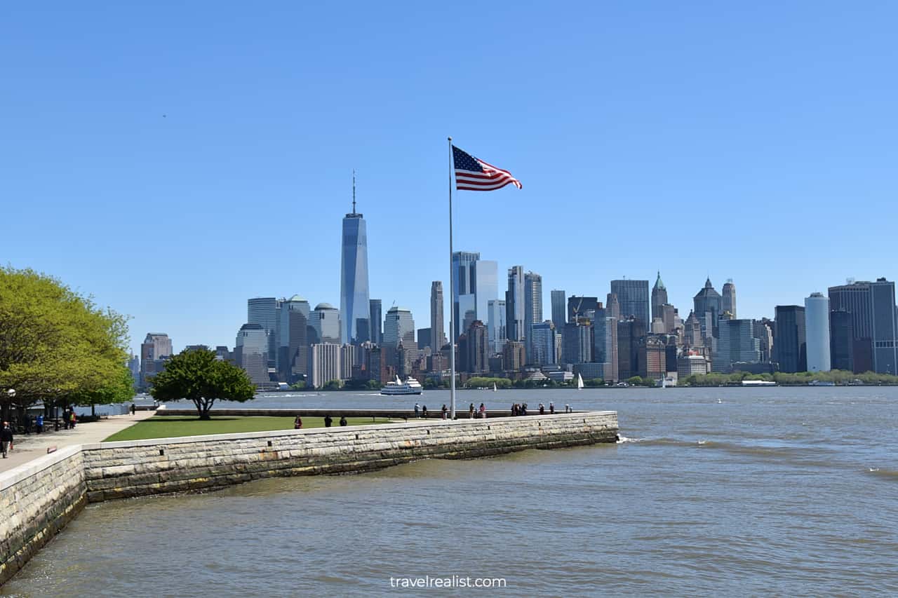Lower Manhattan Views from Ellis Island, New Jersey, US