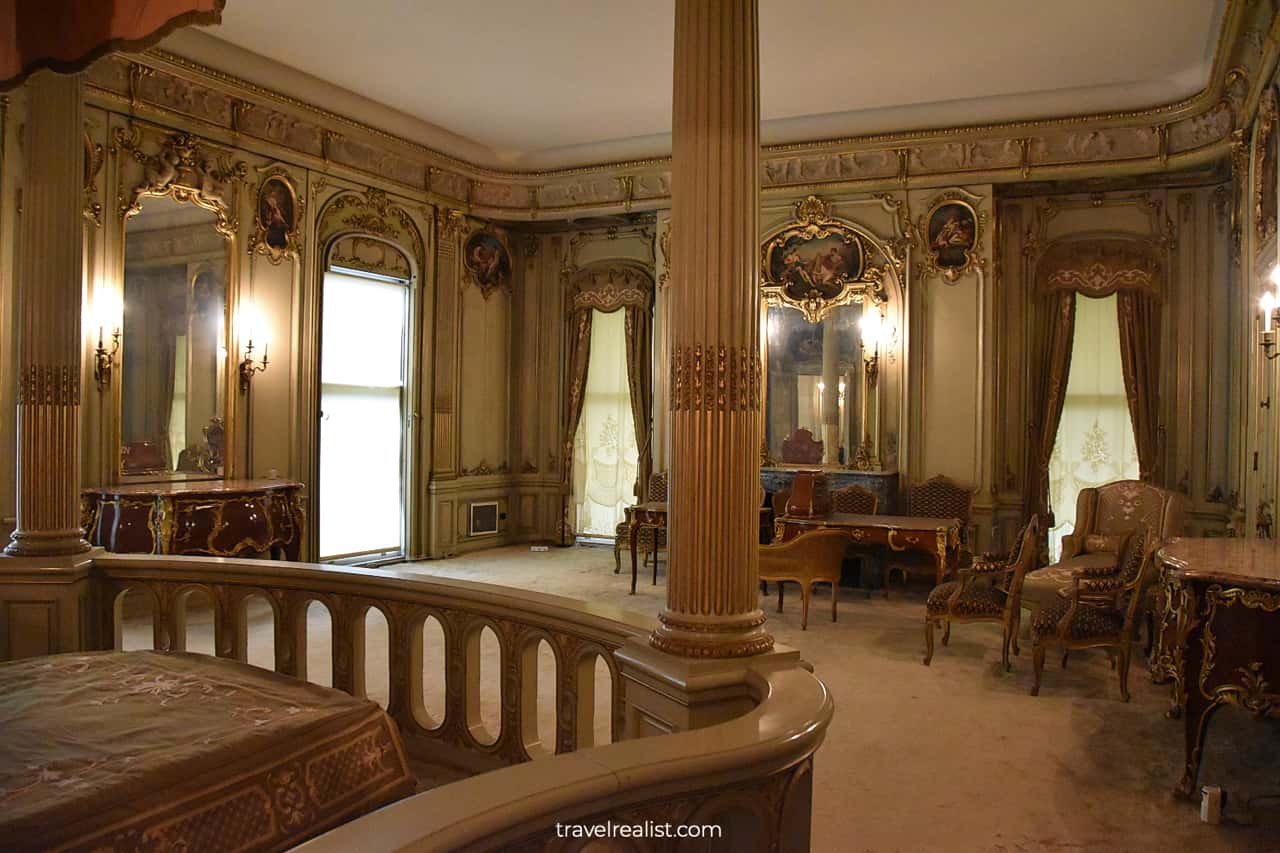 Lavish bedroom in Vanderbilt Mansion National Historic Site, the best place to visit in New York, US