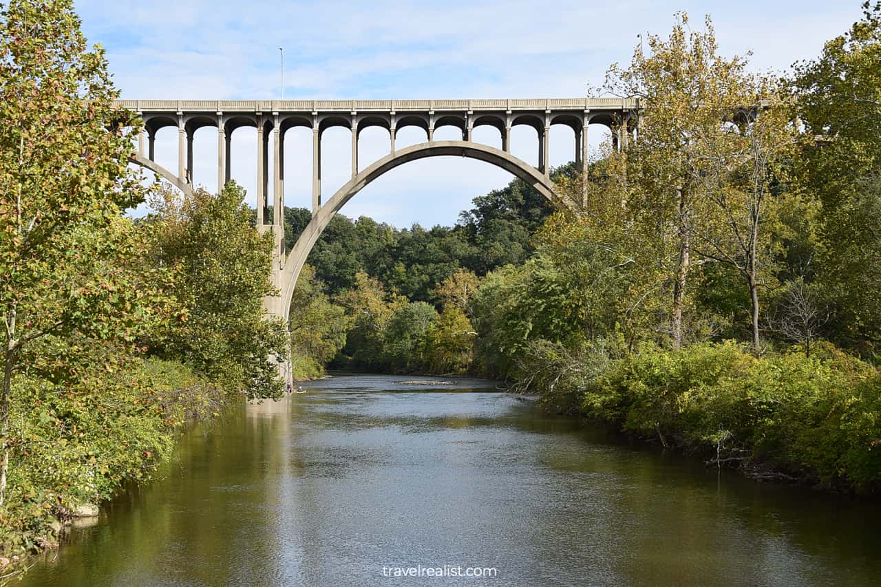 Brecksville-Northfield Bridge in Cuyahoga Valley National Park, Ohio, US