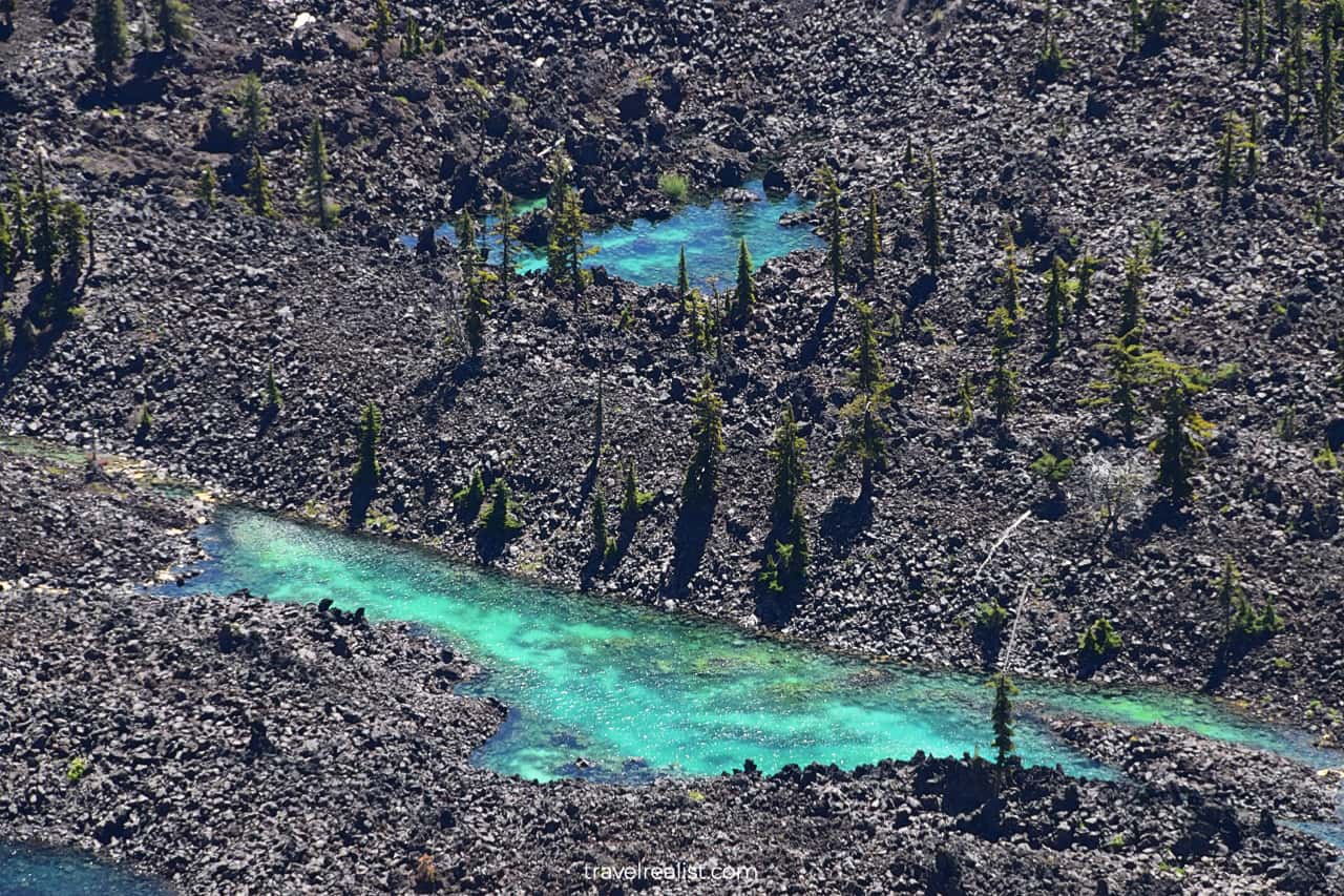 Volcanic formations in Crater Lake National Park, Oregon, US