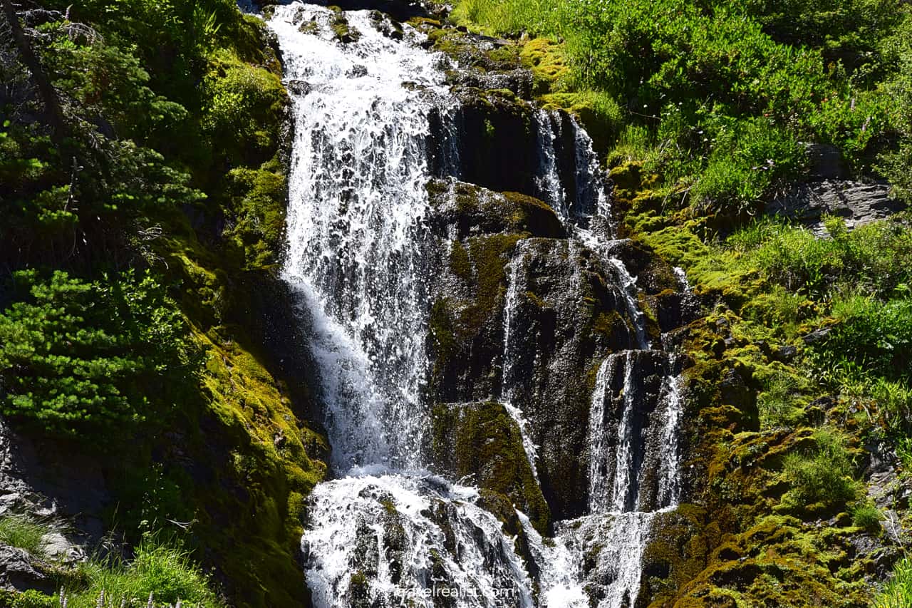Lower section of Vidae Falls in Crater Lake National Park, Oregon, US