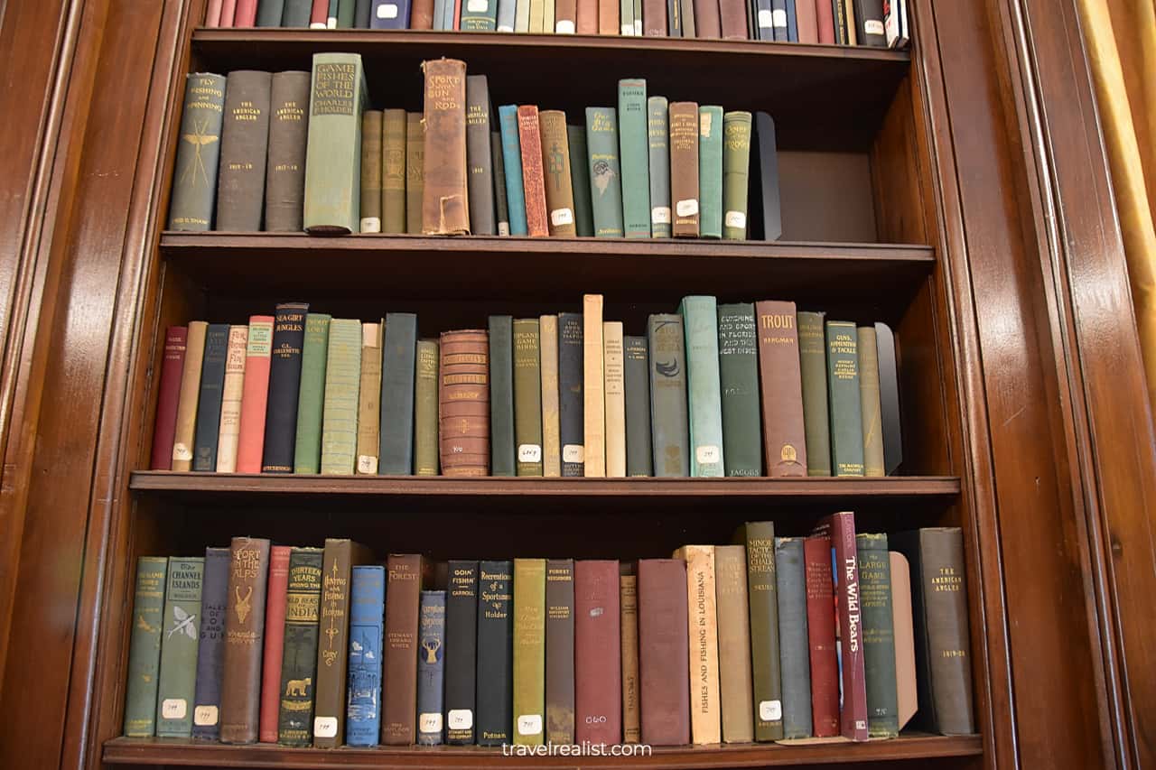 Book collection in Grey Towers National Historic Site, Pennsylvania, US