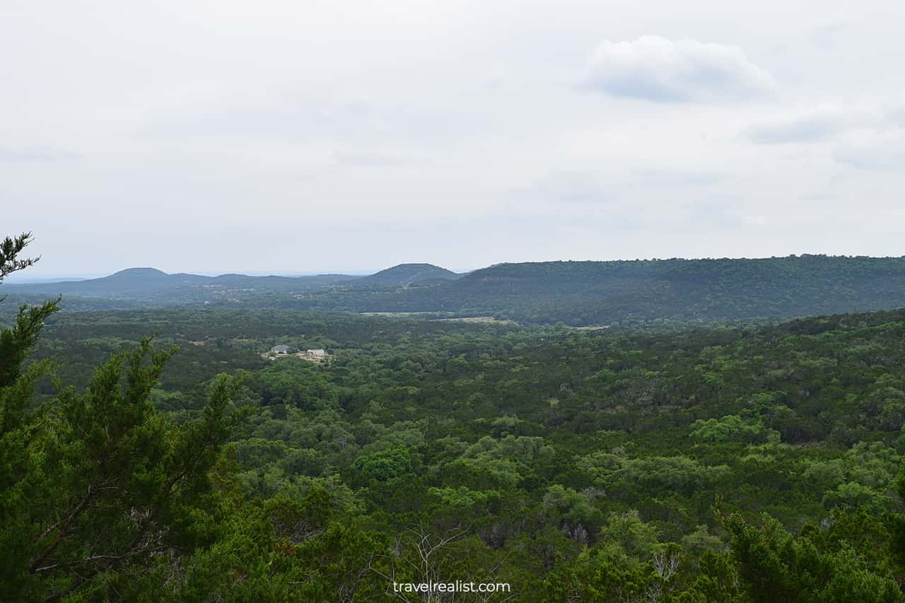 Scenic views from Indiangrass Trail junction in Balcones Canyonlands National Wildlife Refuge, Texas, US