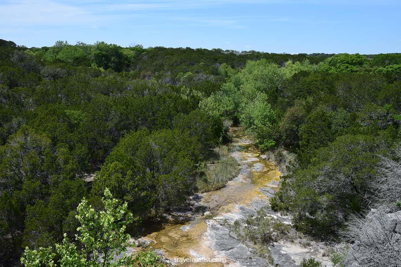 Closer view of Spicewood Springs in Colorado Bend State Park, Texas, US