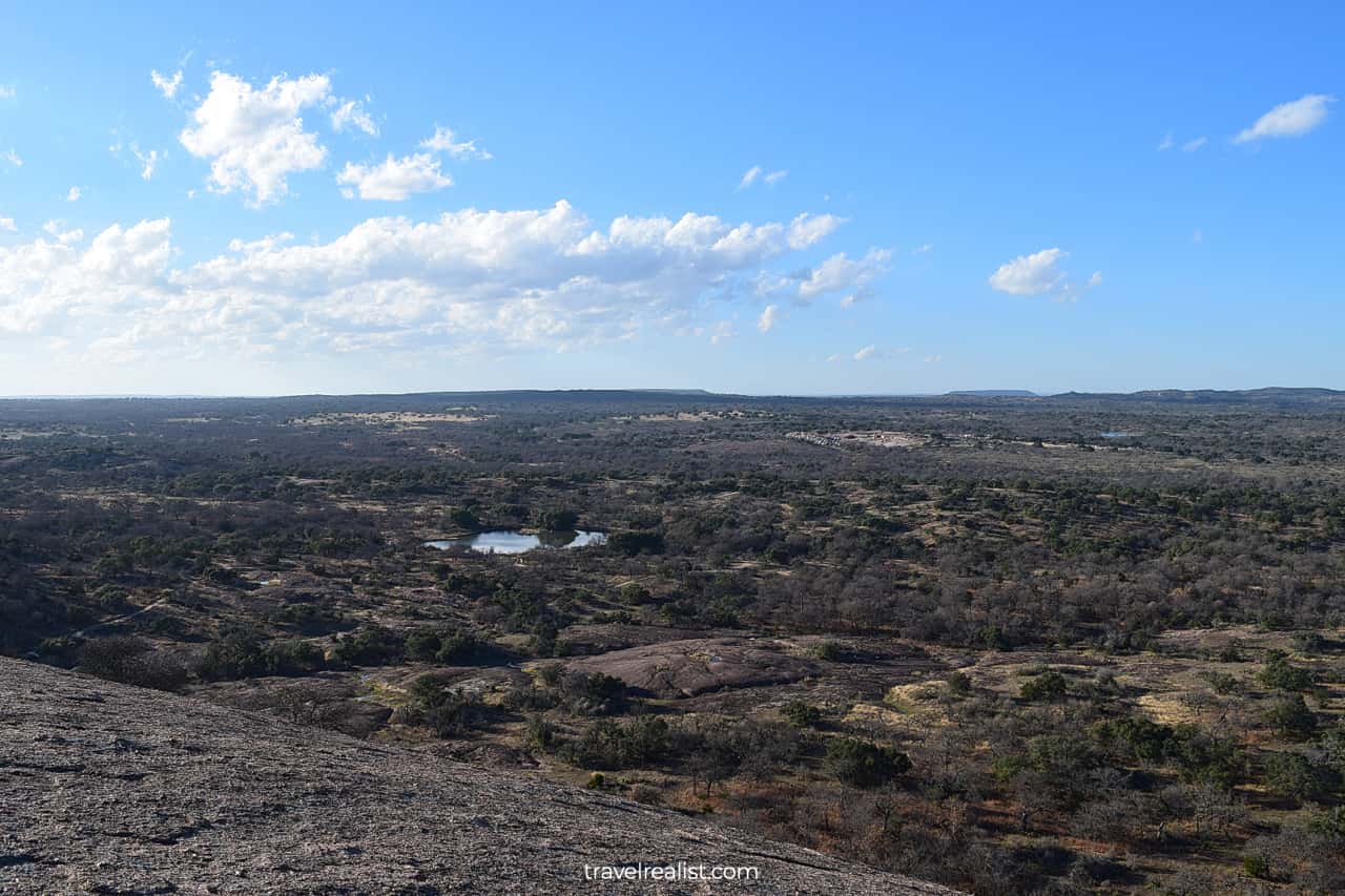 Westbound view from Enchanted Rock Summit in Enchanted Rock State Natural Area, Texas, US