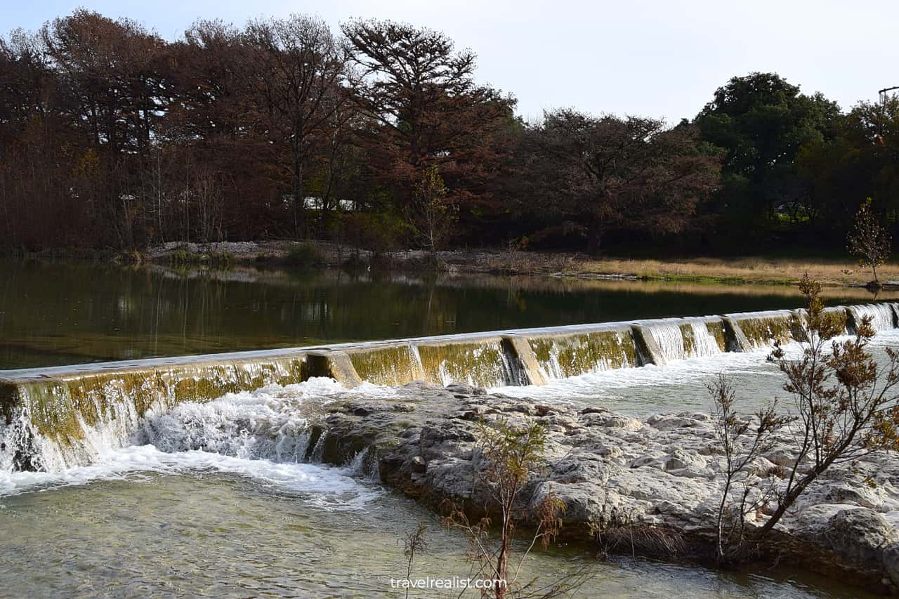 Garner dam on Frio River in Garner State Park, Texas, US