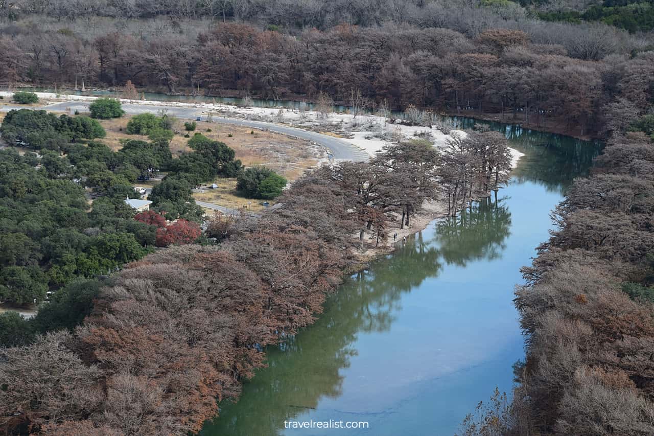 Frio River valley views from Old Baldy Summit trail in Garner State Park, Texas, US