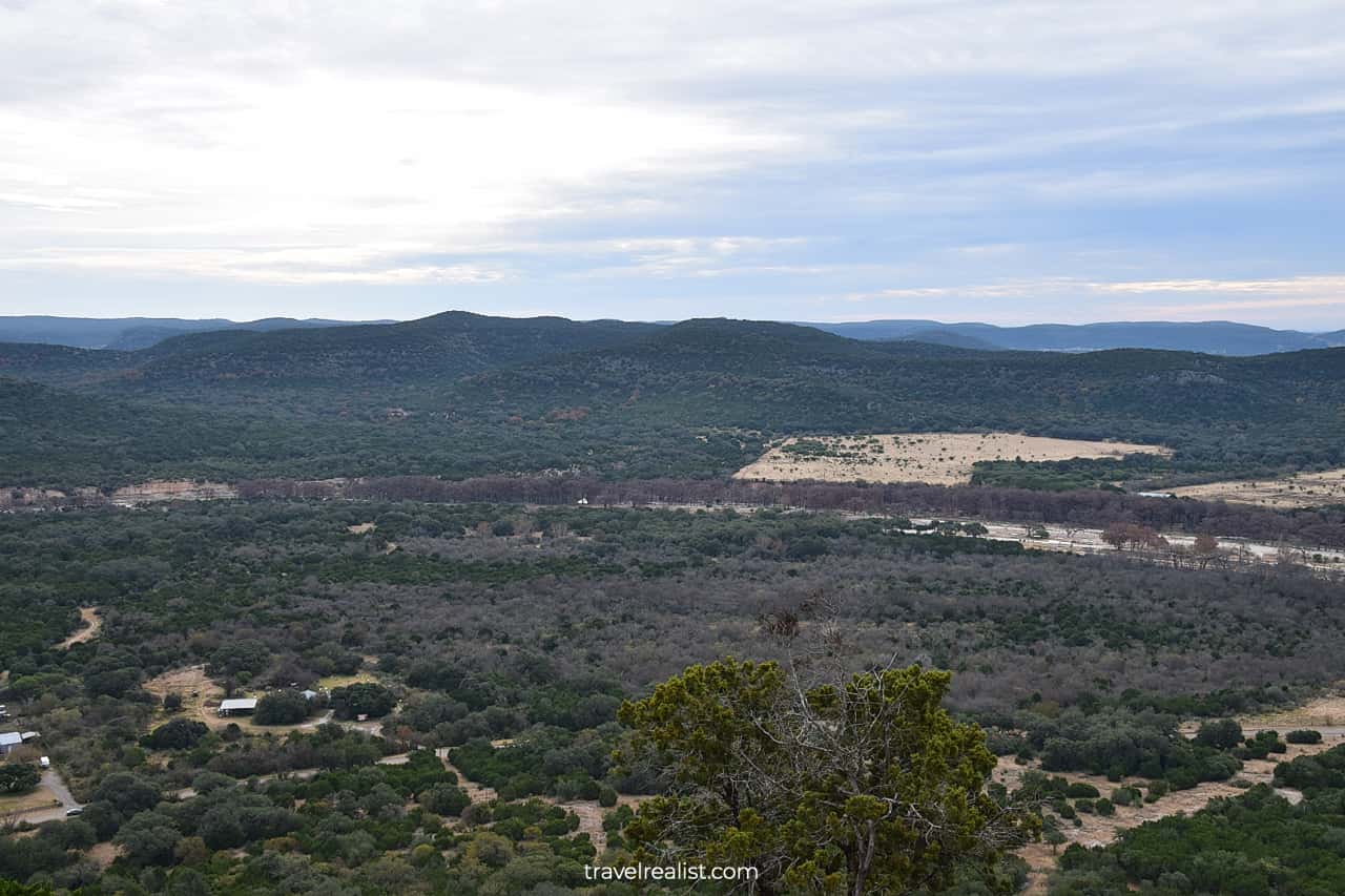 Panoramic views from Old Baldy Summit in Garner State Park, Texas, US