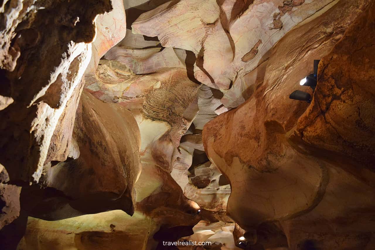 Vivid formations in Longhorn Cavern State Park, Texas, US