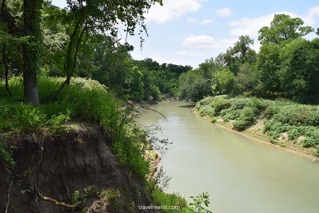 San Marcos river as viewed from same named trail in Palmetto State Park, Texas, US