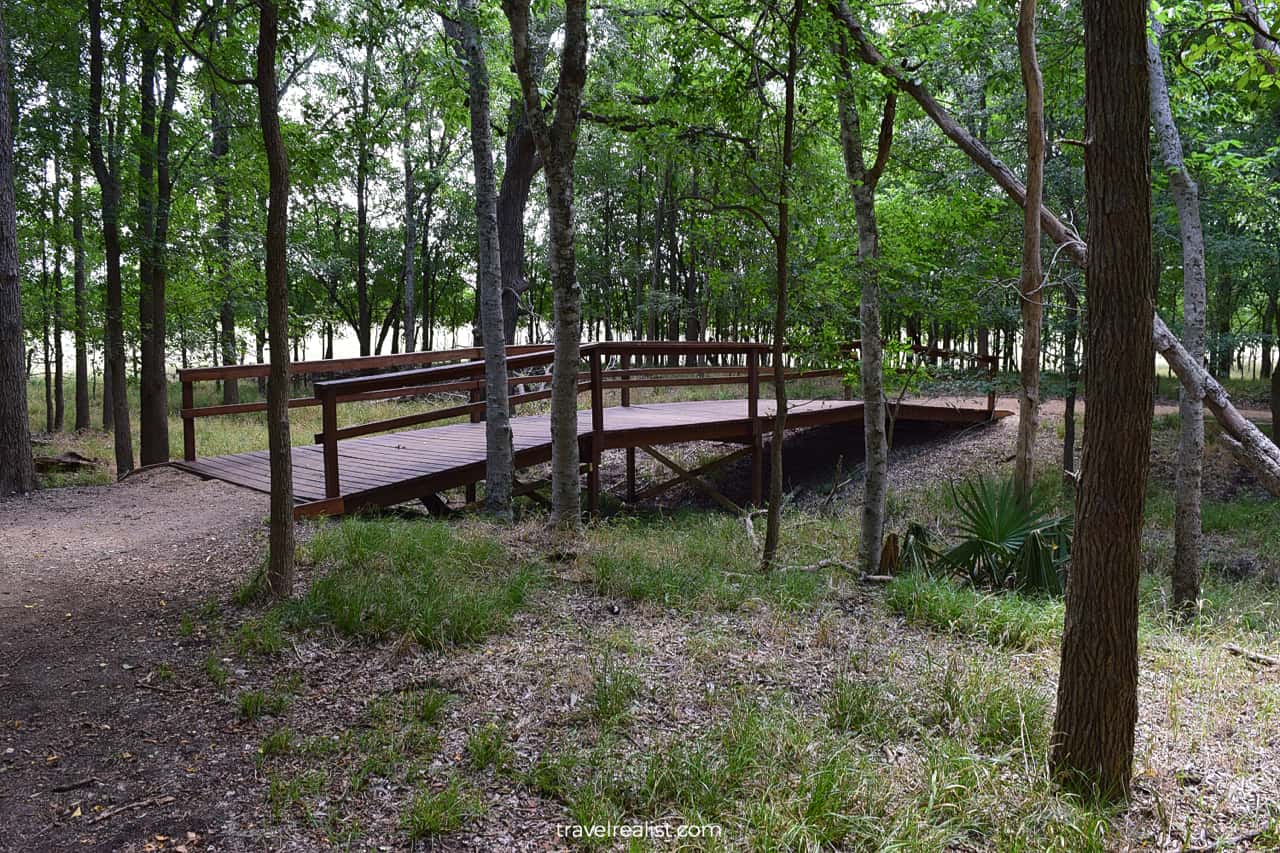 Bridge over creek in Palmetto State Park, Texas, US