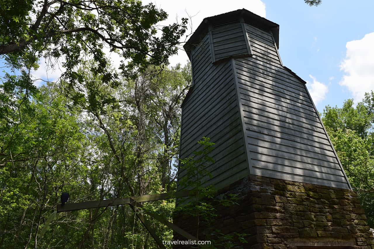 Tall Civilian Conservation Corps Water Tower in Palmetto State Park, Texas, US