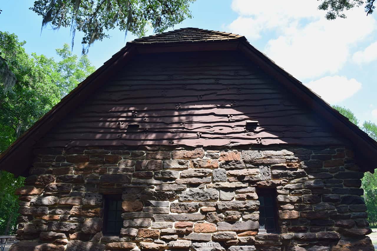 Side view of CCC Refectory in Palmetto State Park, Texas, US
