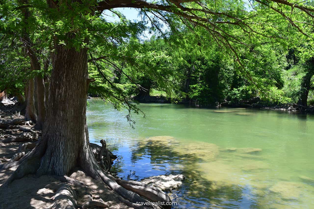 Pedernales river at Swimming Area in Pedernales Falls State Park, Texas, US