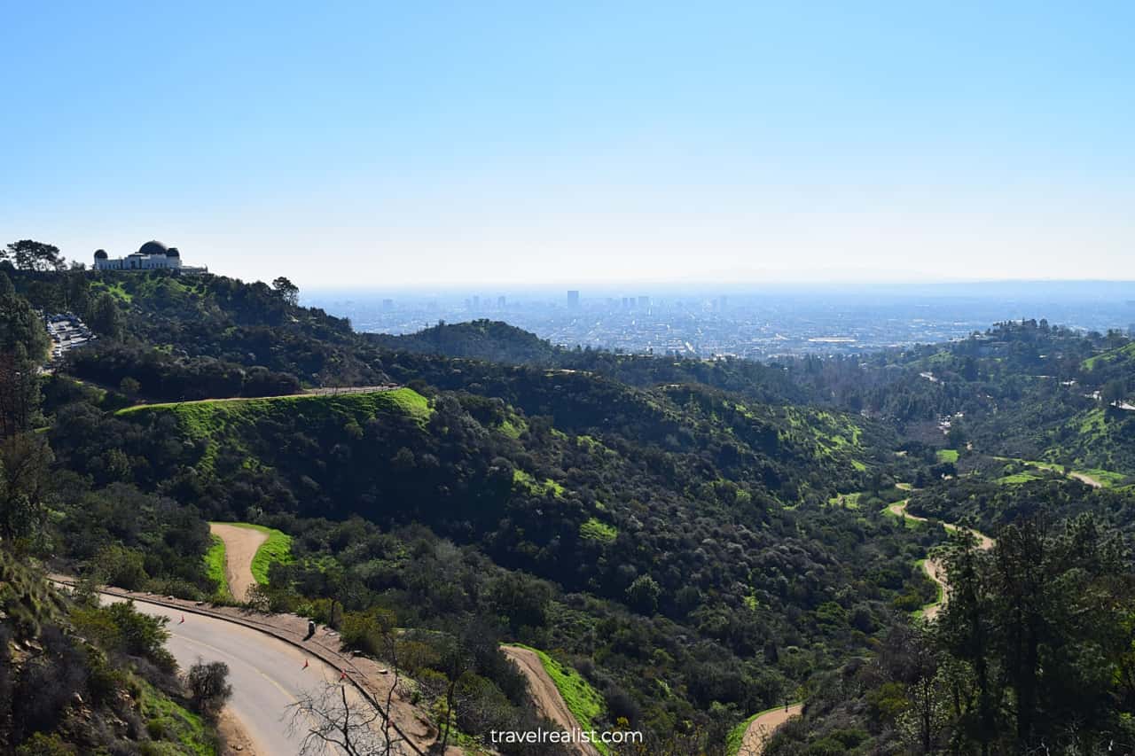 Winding Western Canyon Drive in Griffith Park, Los Angeles, CA, US