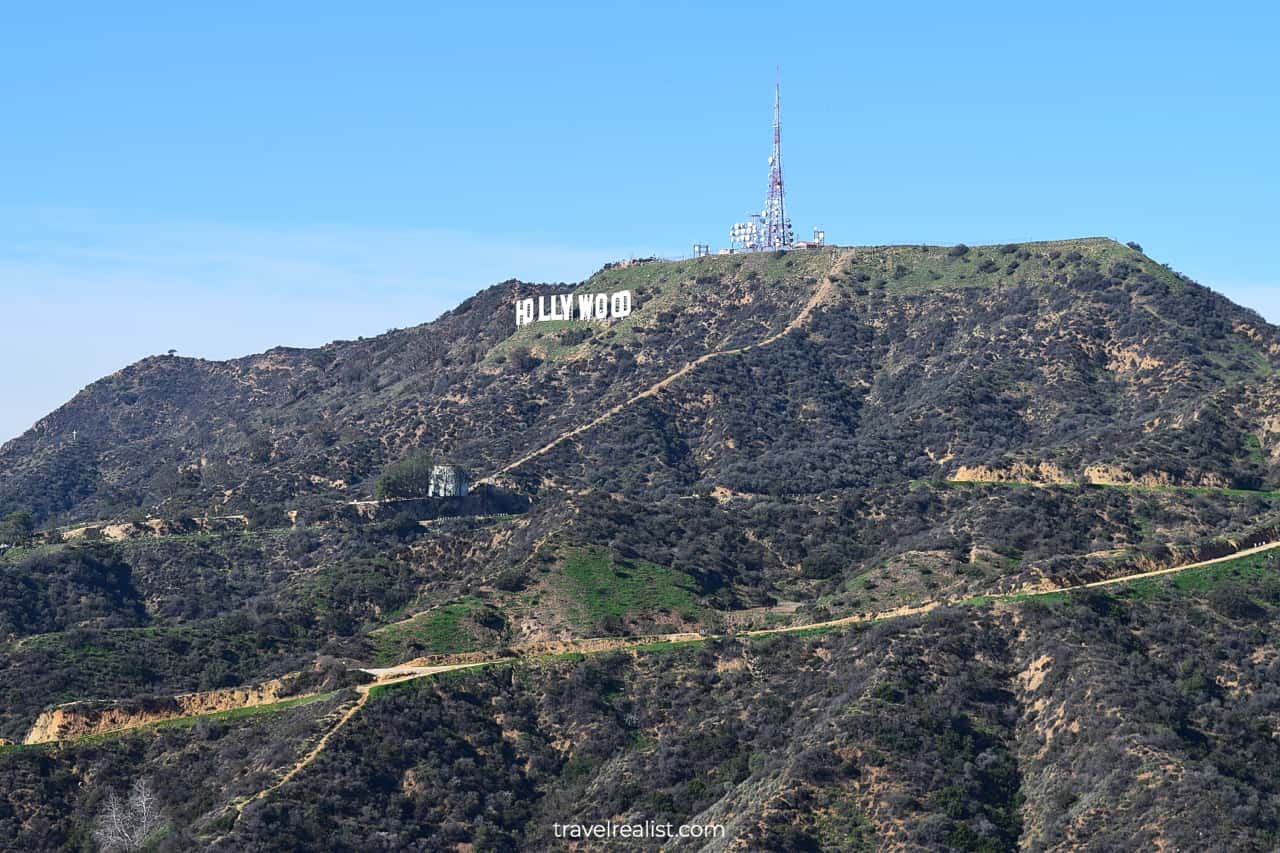 Iconic Hollywood Sign in Griffith Park, Los Angeles, CA, US