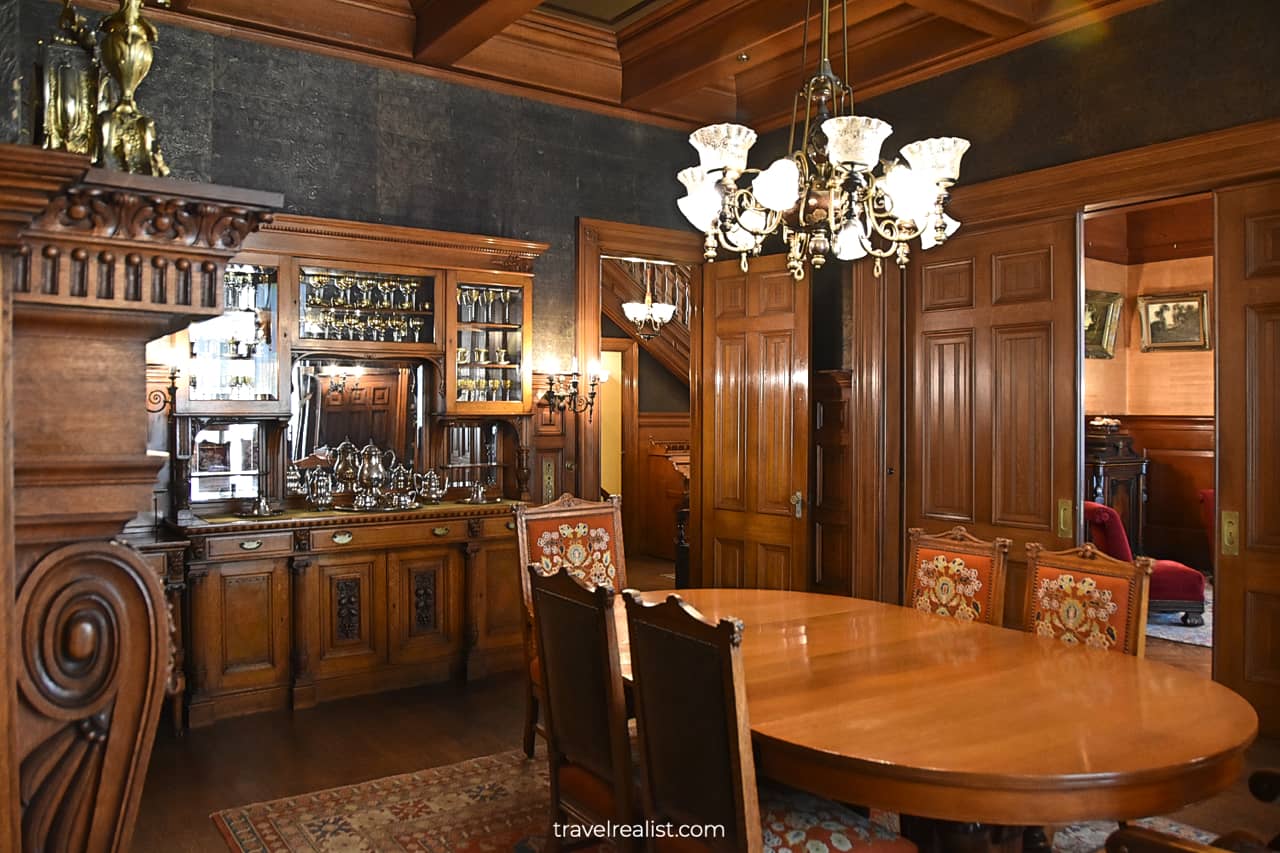 Dining room in Haas-Lilienthal House in San Francisco, California, US