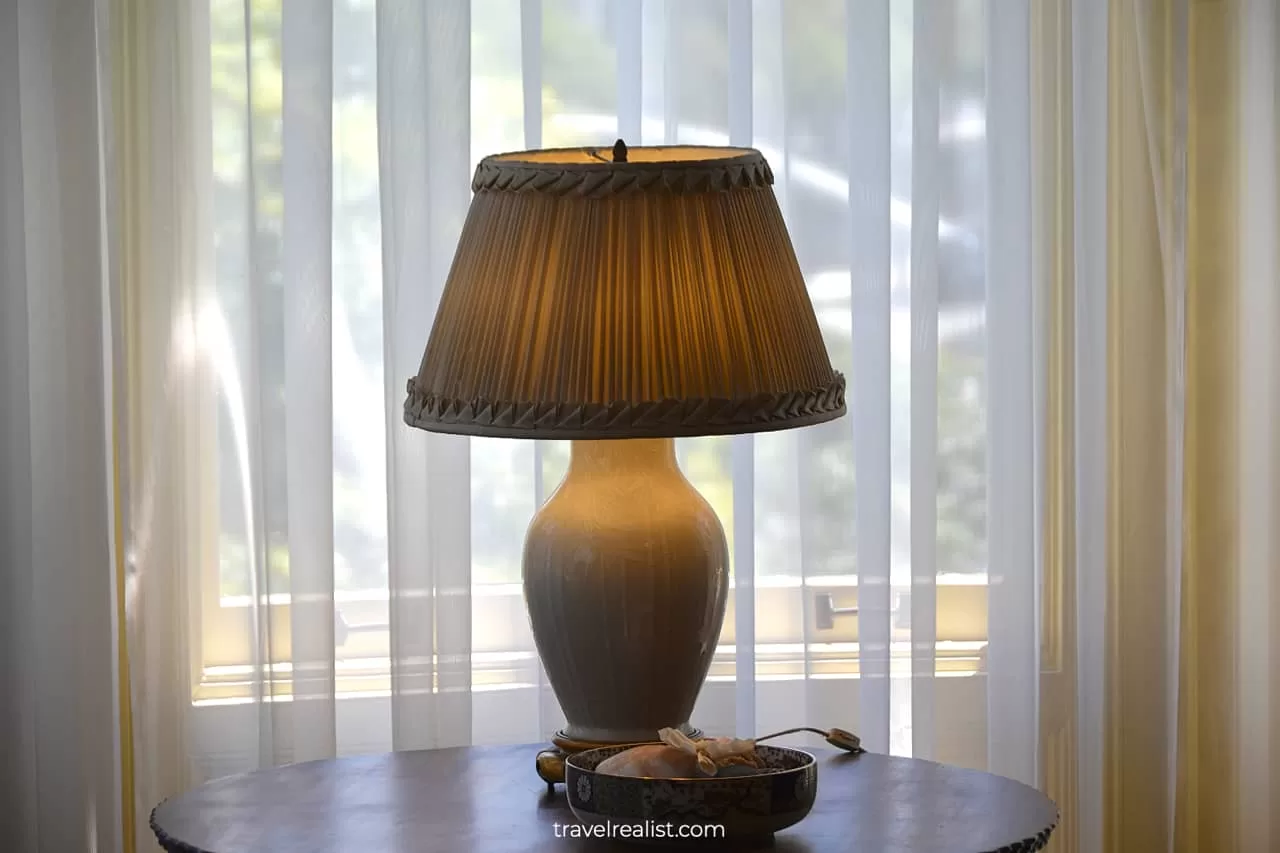 Lamp in Haas-Lilienthal House in San Francisco, California, US