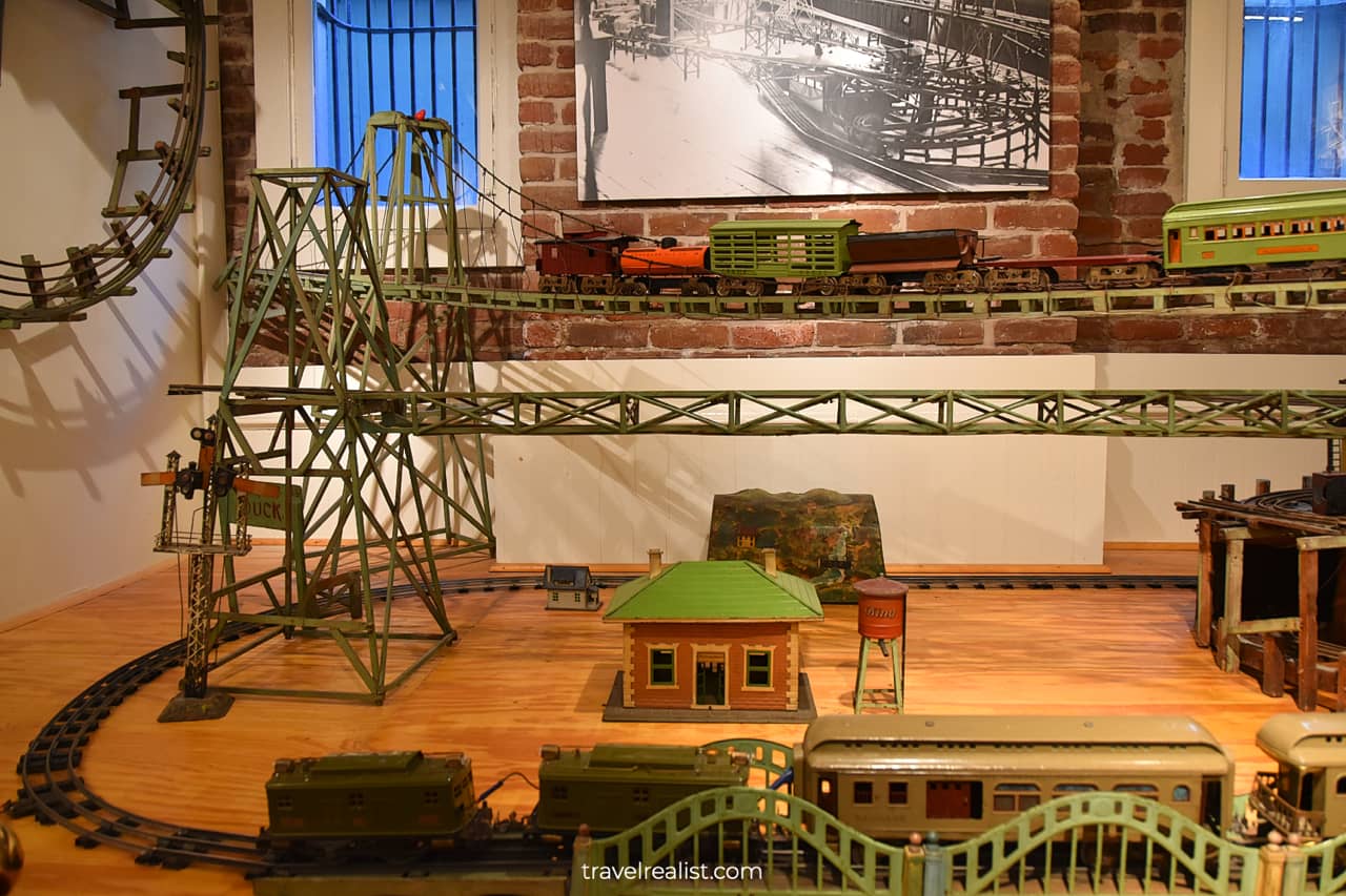 Miniature railway inside Haas-Lilienthal House in San Francisco, California, US
