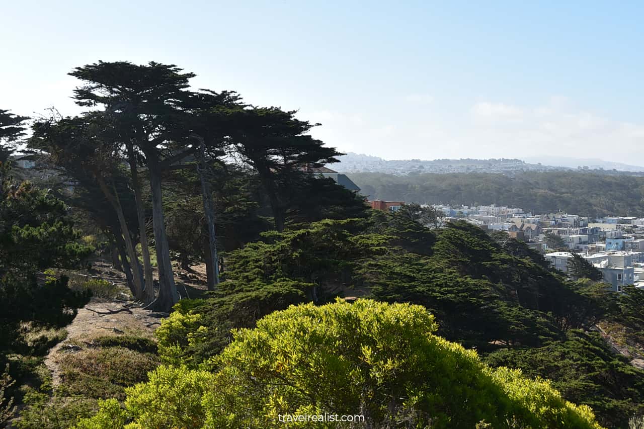 Views from Sutro Heights in San Francisco, California, US