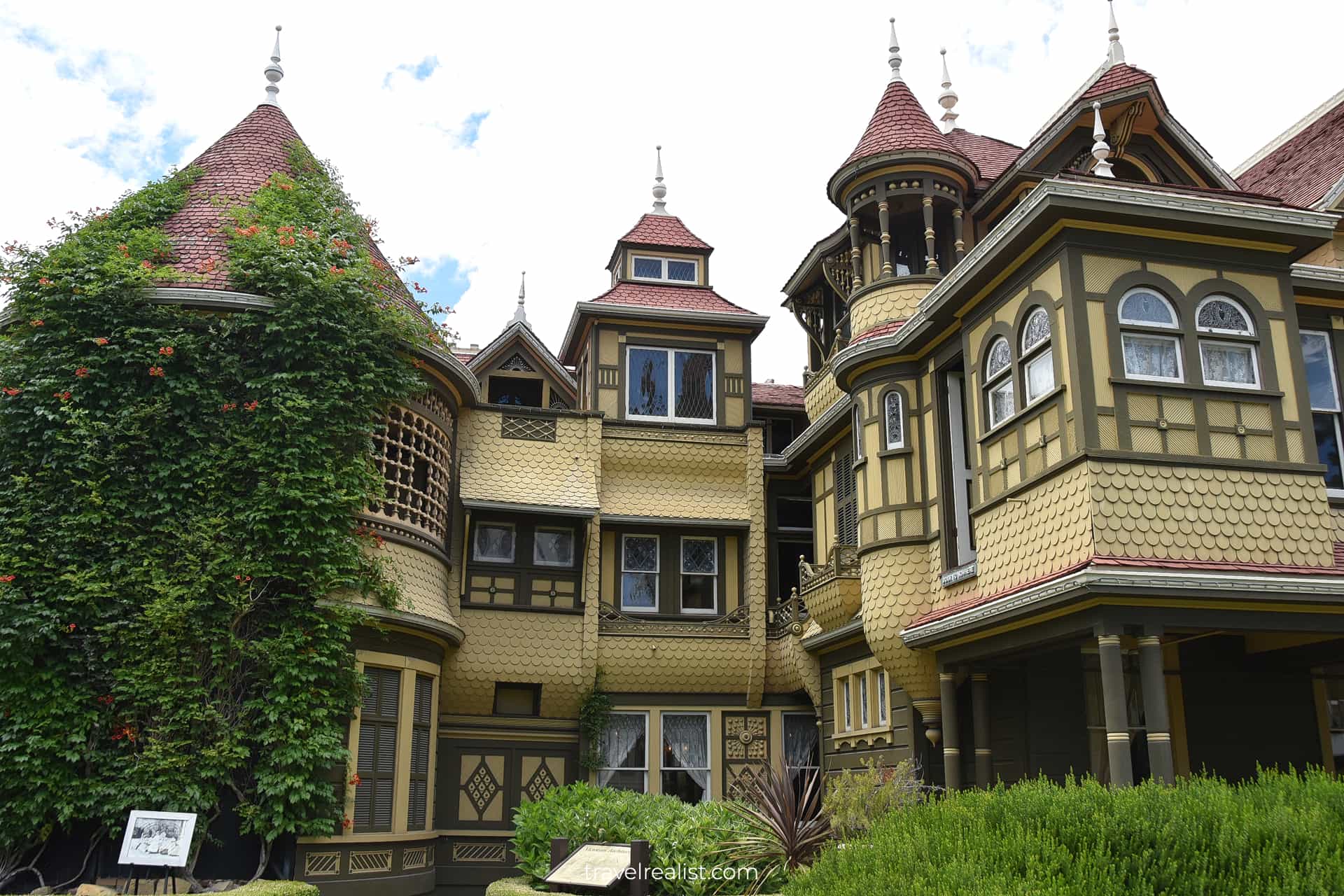 Street view of Winchester Mystery House in San Jose, California, US