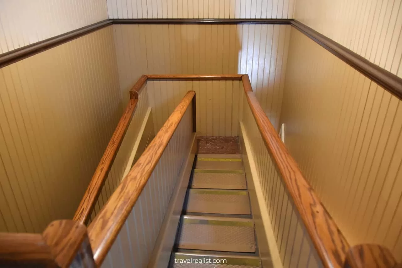 Easy-riser staircase in Winchester Mystery House in San Jose, California, US