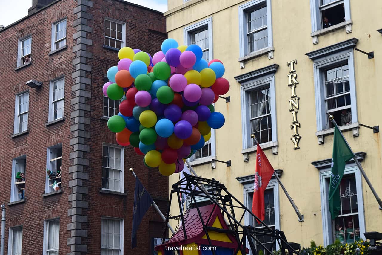 Balloons at St Patrick's Day Parade in Dublin, Ireland