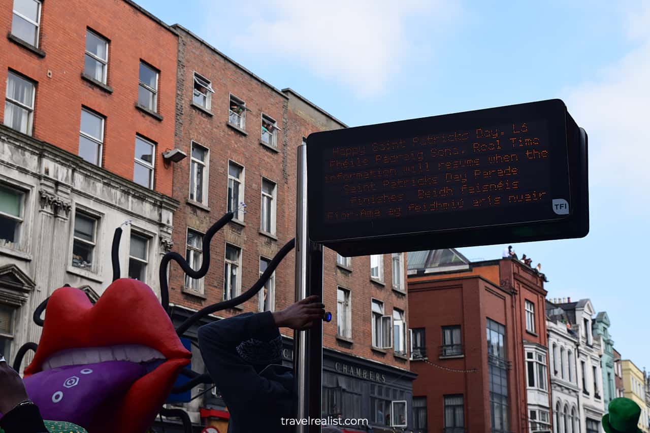 No bus service on St Patrick's Day in parts of Dublin, Ireland