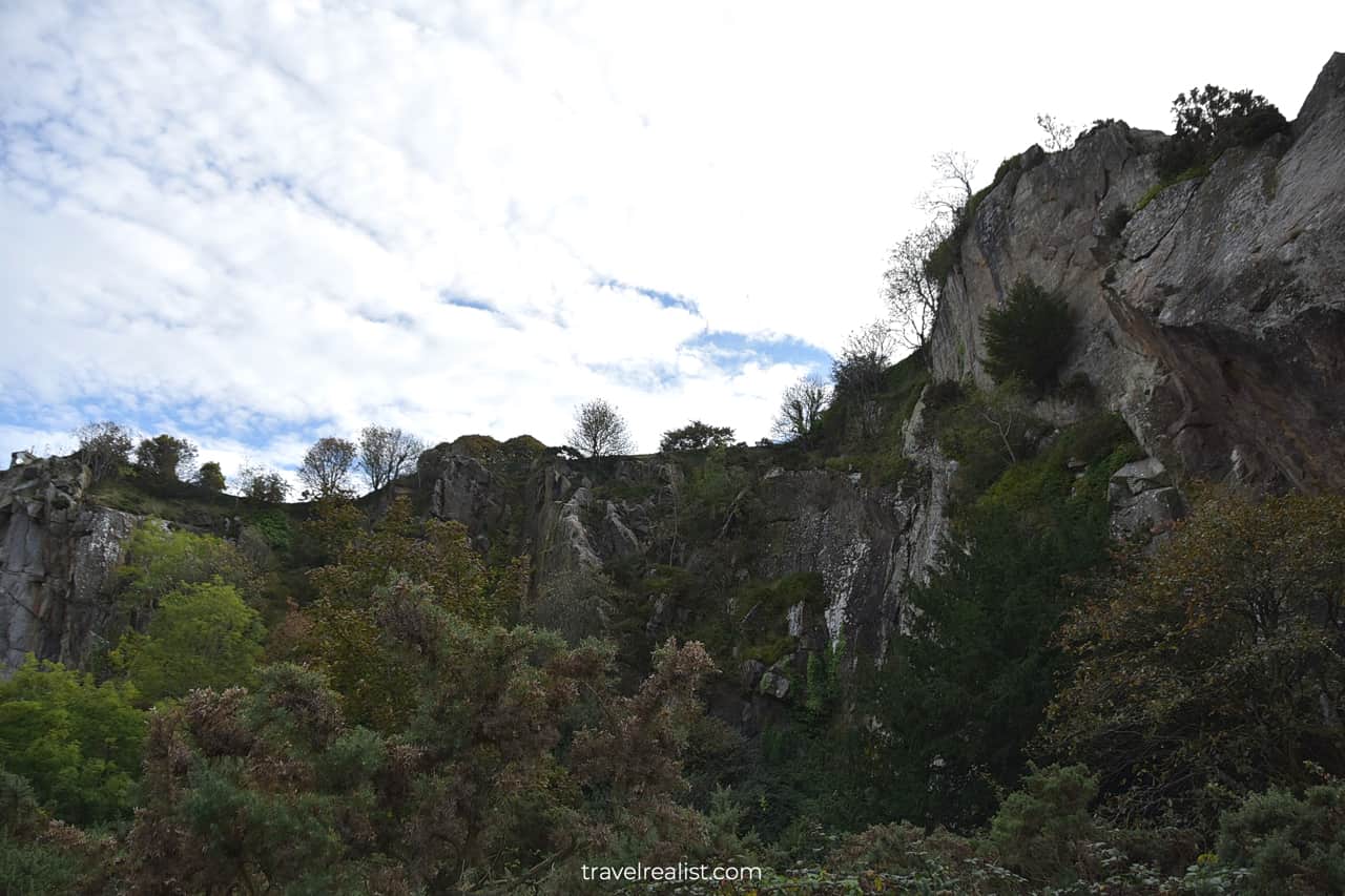 Trail through Dalkey Quarry in Dublin, Ireland