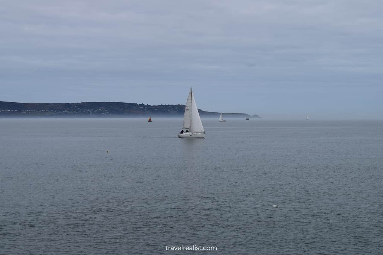 Yachts in Dublin Bay in Dublin, Ireland