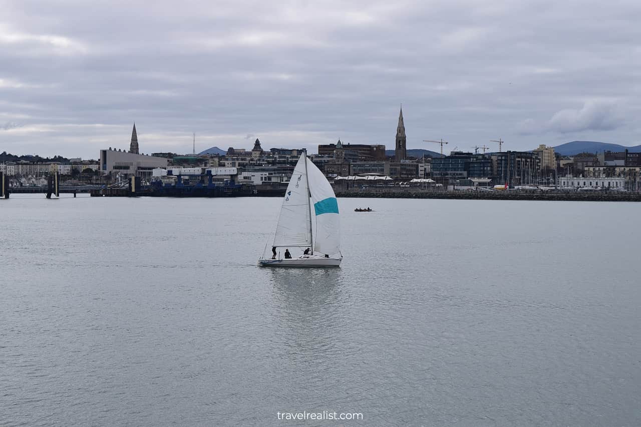 Yachts in Dun Laoghaire harbor in Dublin, Ireland