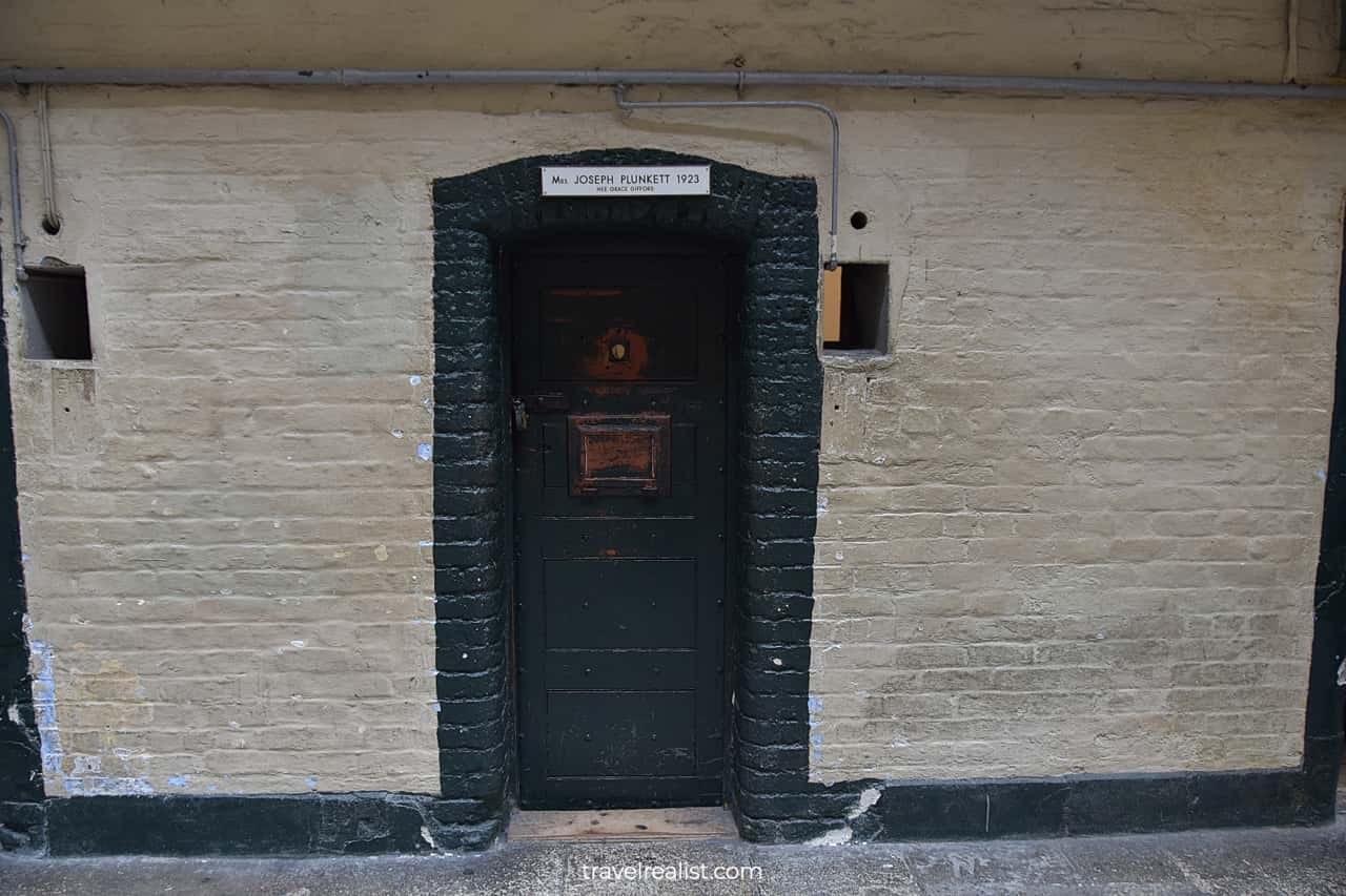 Joseph Plunkett's cell in East Wing in Kilmainham Gaol, Dublin, Ireland