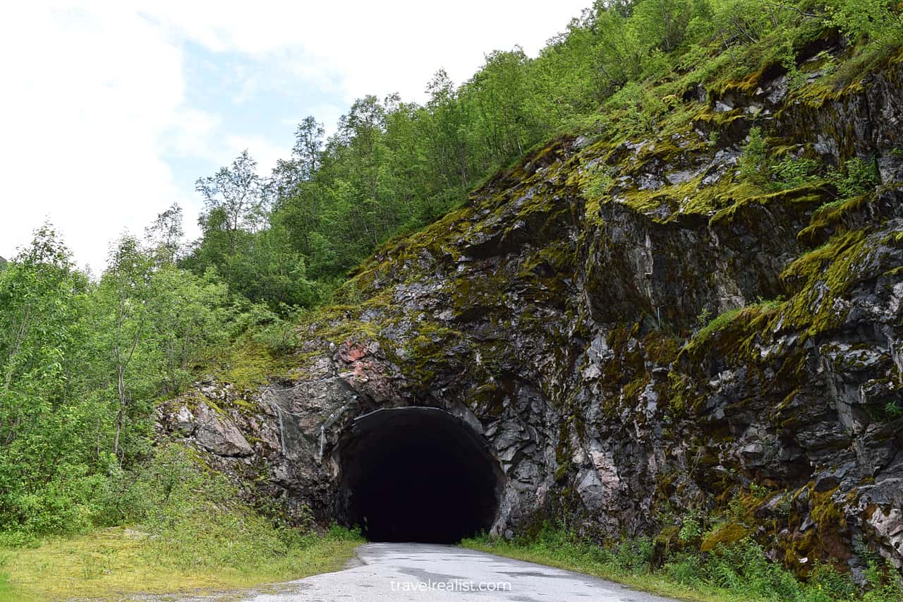 Tunnel in Jostedalsbreen National Park in Norway.