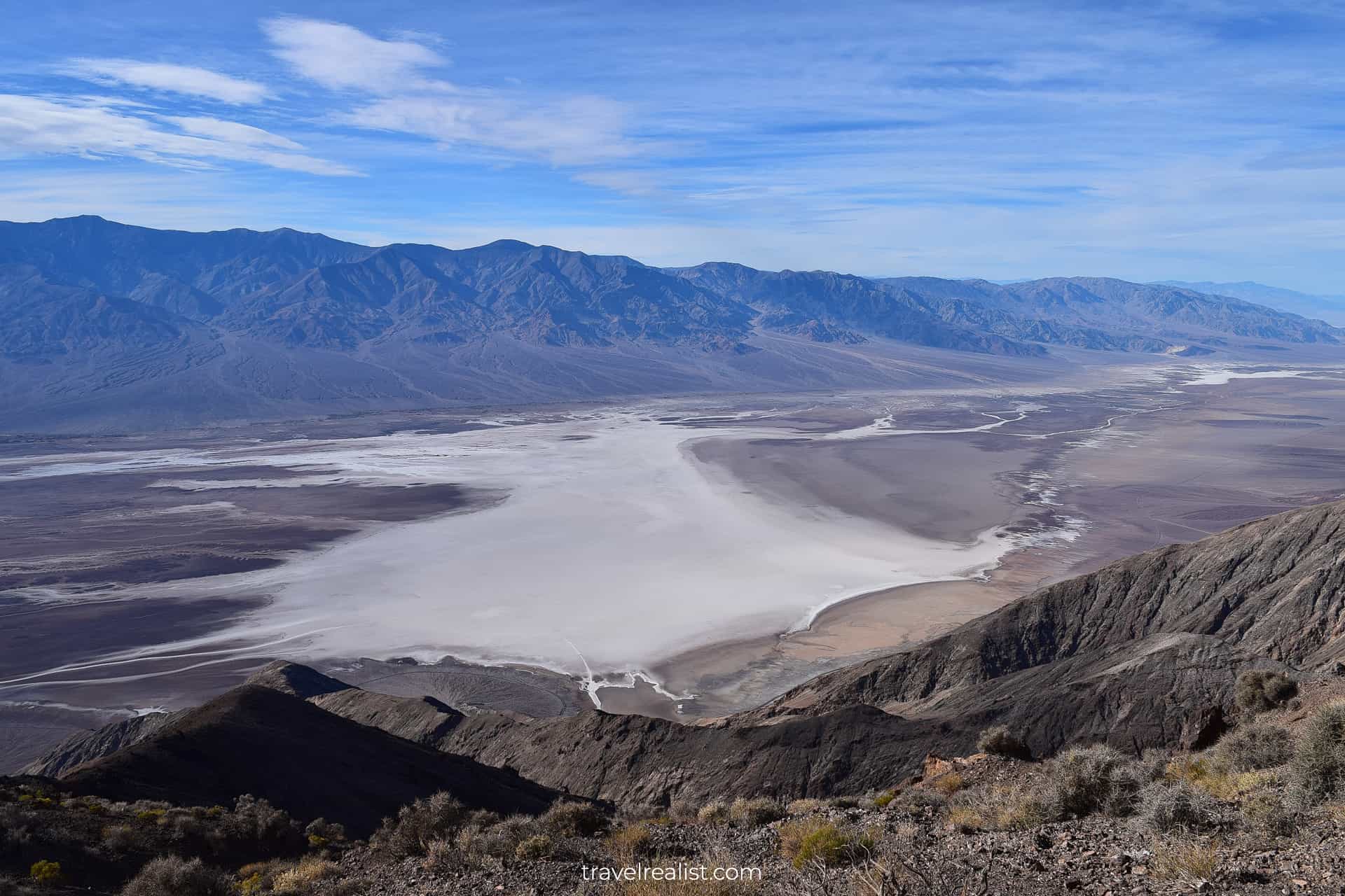 Dantes View and Badwater Basin below in Death Valley National Park, California, US