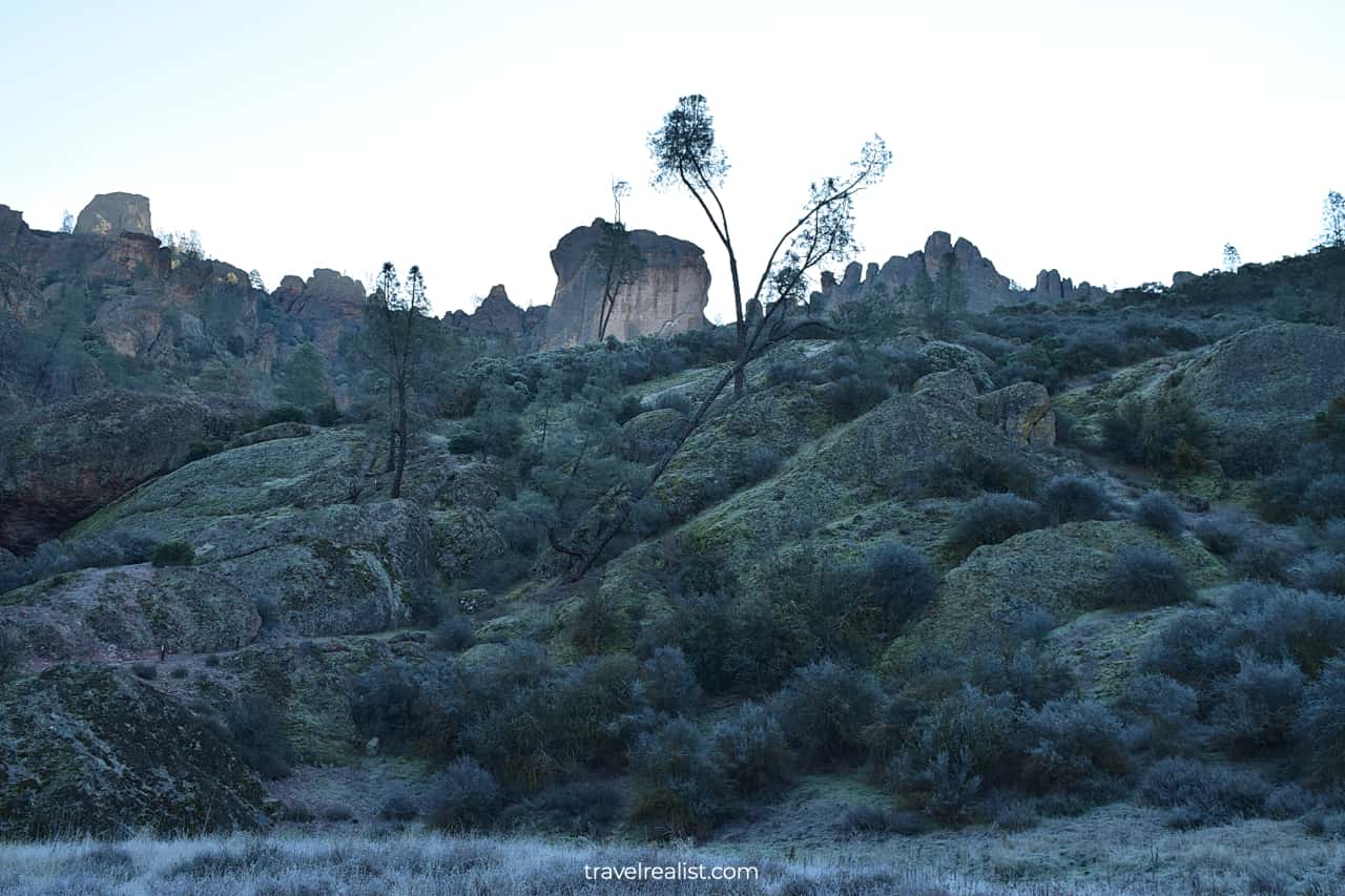 Iconic landscapes in Pinnacles National Park, California, US