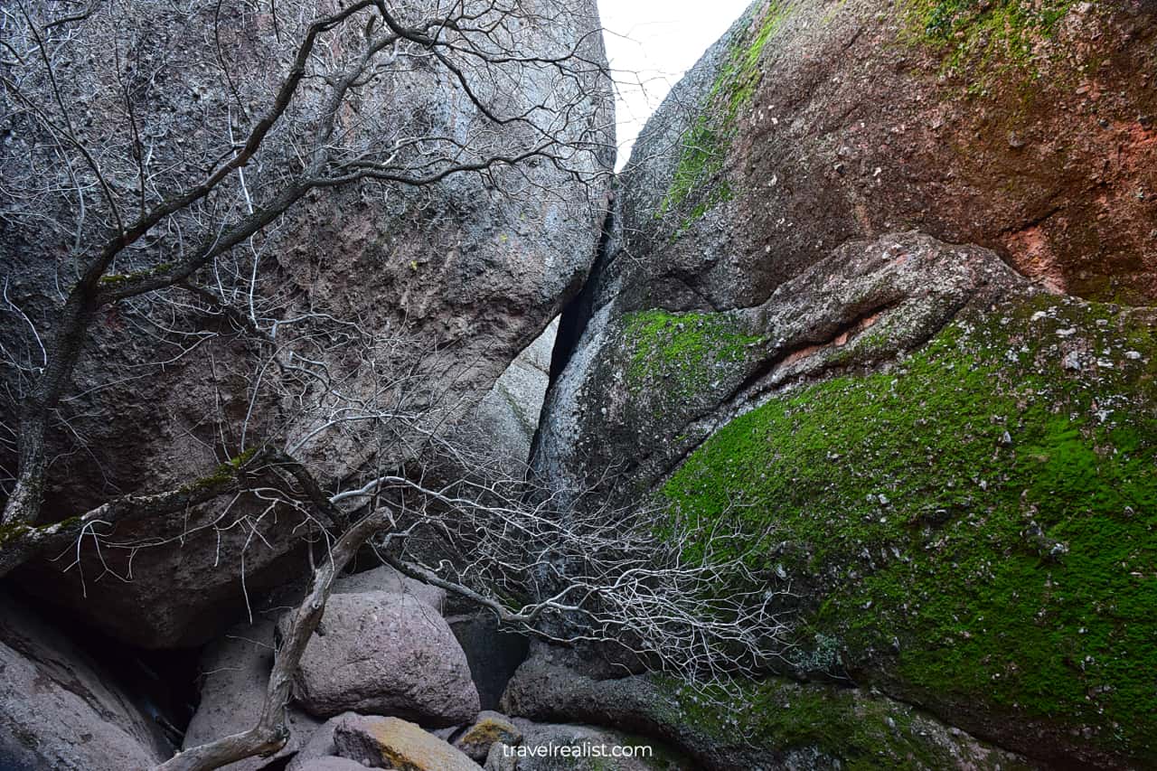 Balconies Cave trail in Pinnacles National Park, California, US