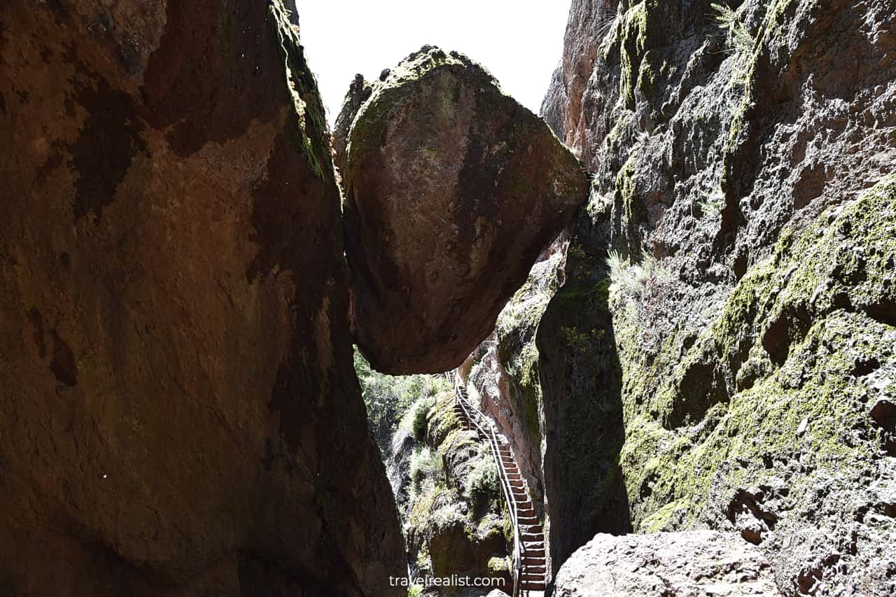 Monolith boulder in Pinnacles National Park, California, US