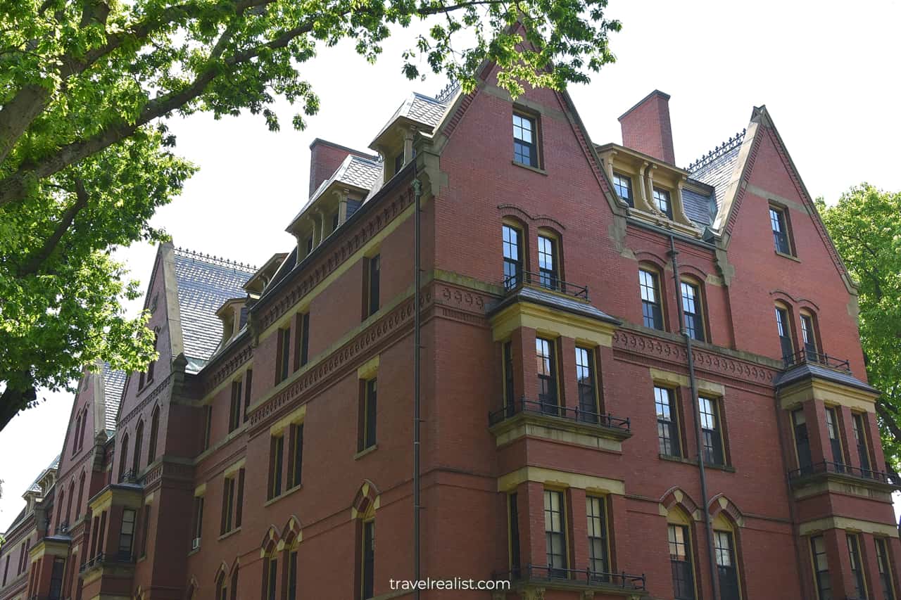 Matthews Hall in Harvard Yard in Cambridge, Massachusetts, US