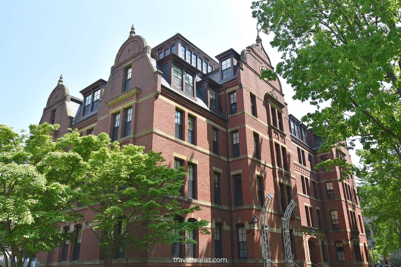 Weld Hall in Harvard Yard in Cambridge, Massachusetts, US