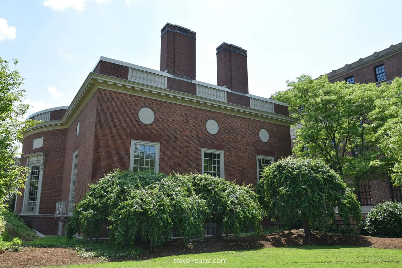 Houghton Library in Harvard Yard in Cambridge, Massachusetts, US